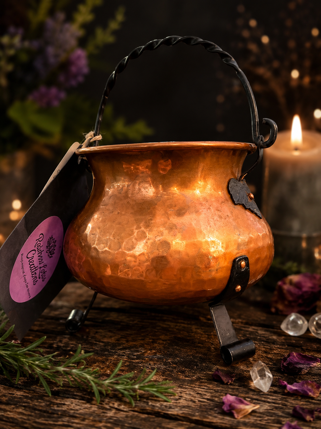 Vintage handmade French cauldron