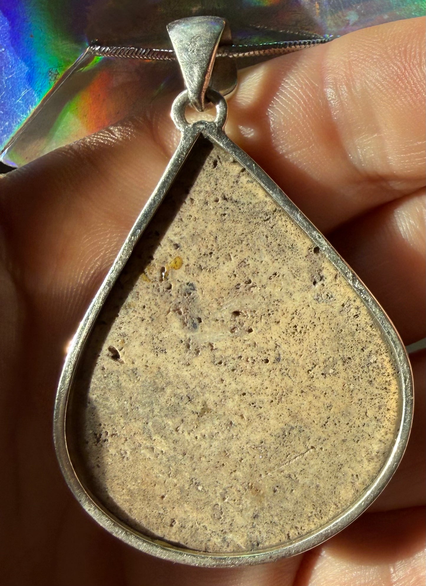 Large Shungite in Sterling Silver Pendant