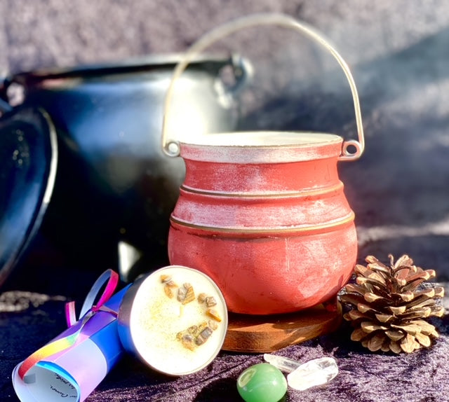 Charming Red Cauldron for a 90s Vibe