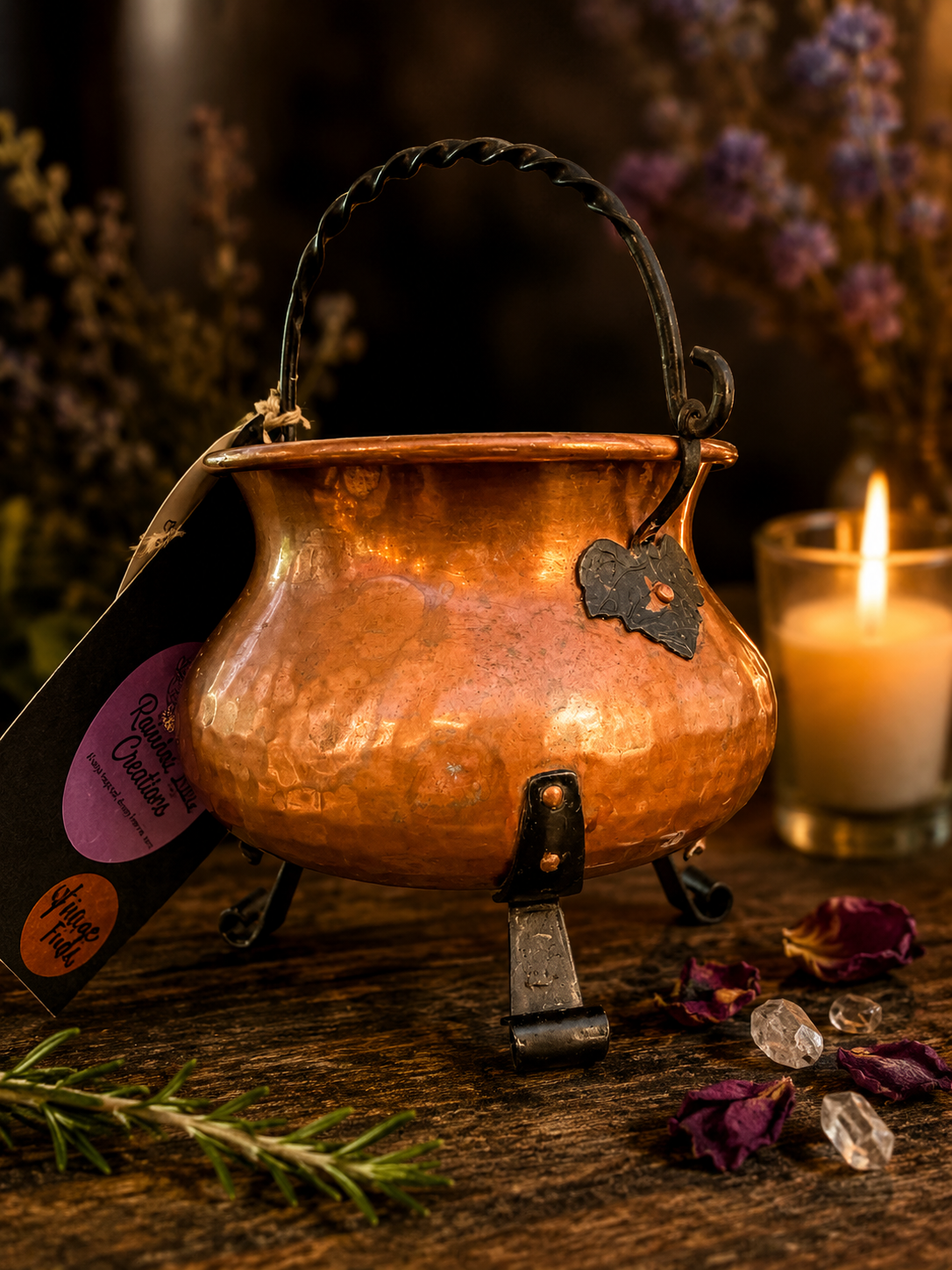 Vintage handmade French cauldron