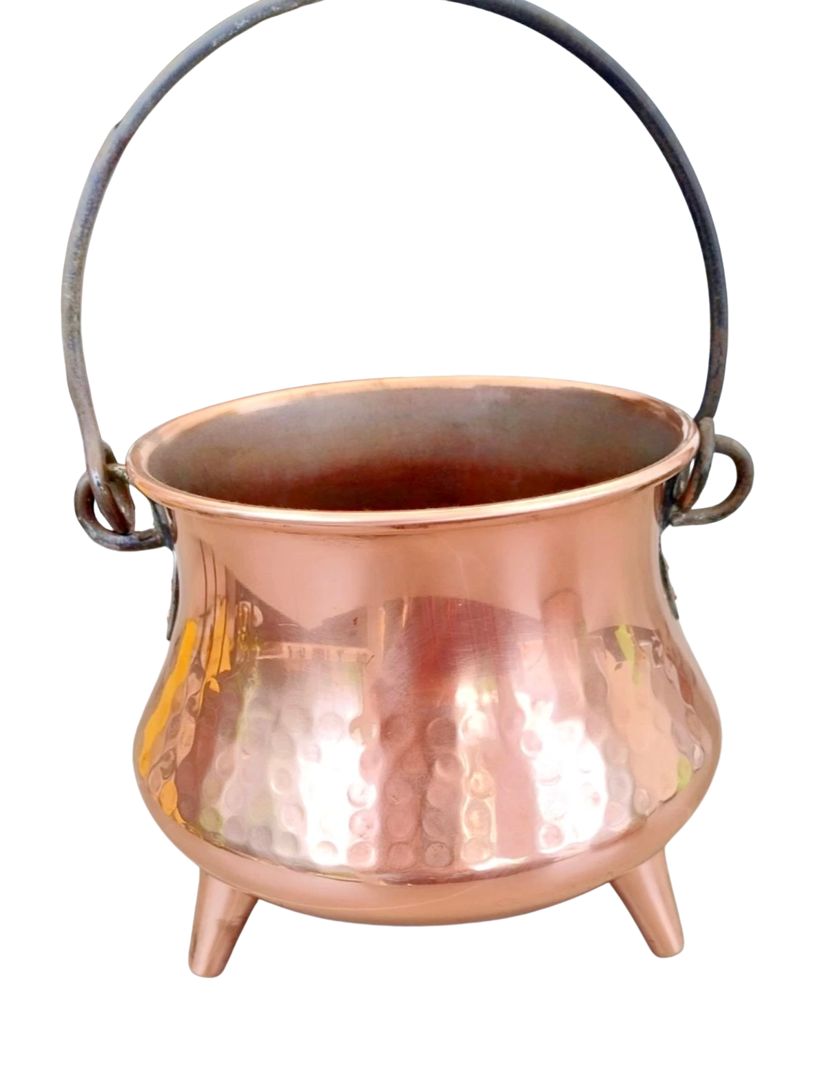 Stunning Vintage 1970s French Copper Cauldron