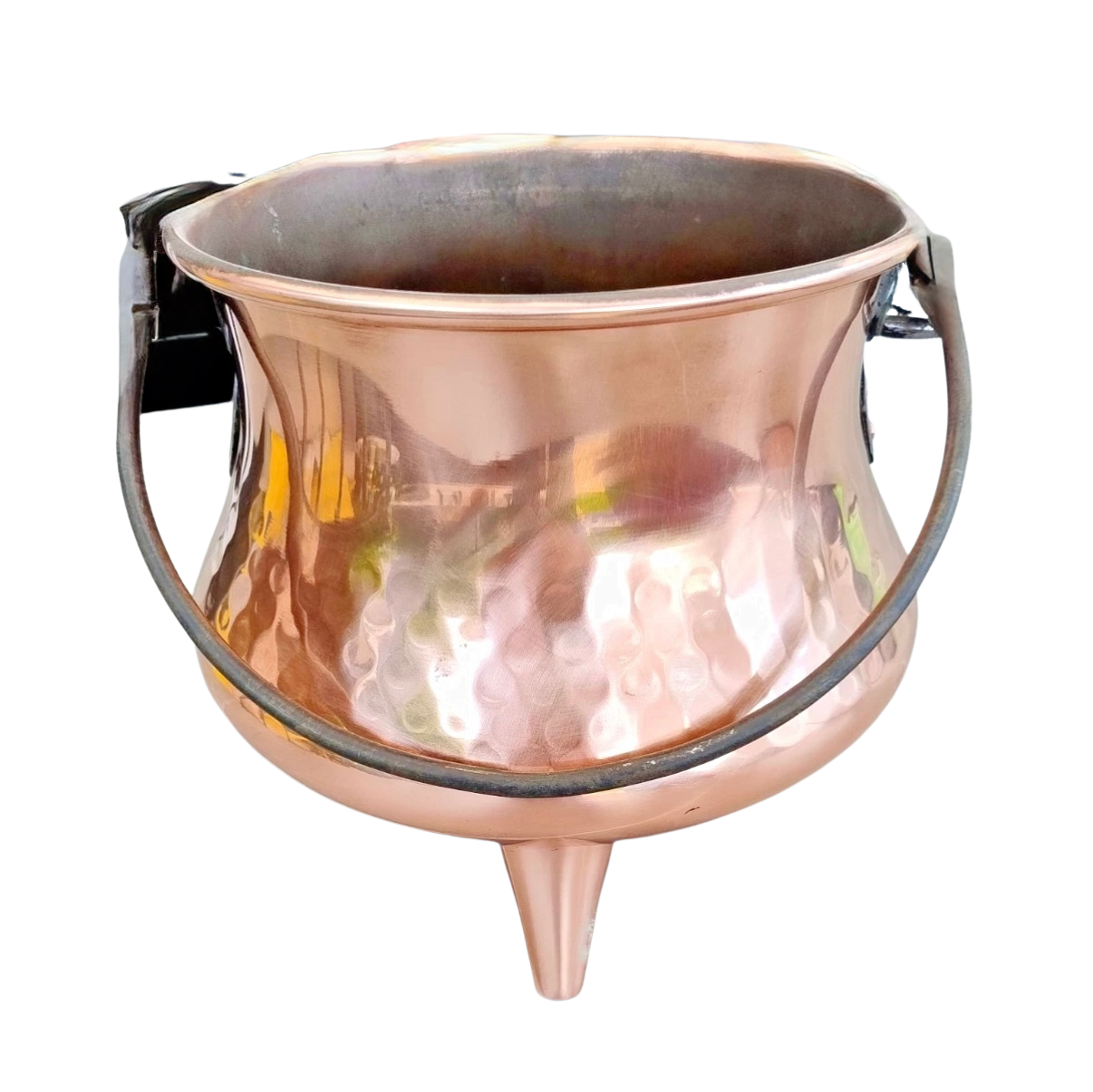Stunning Vintage 1970s French Copper Cauldron
