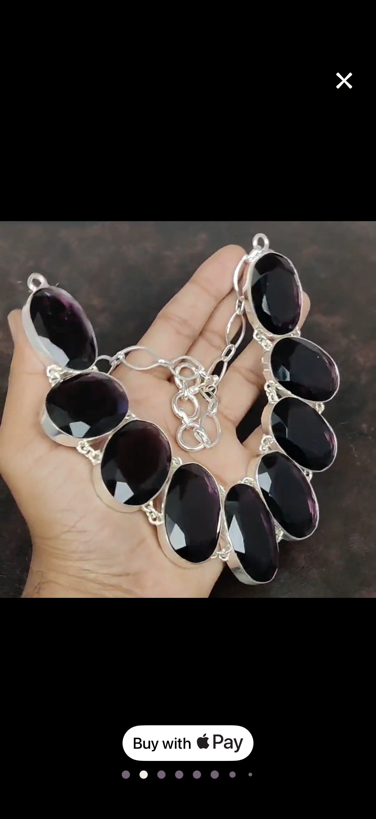 Stunning African Violet Amethyst Multi-Stone Necklace