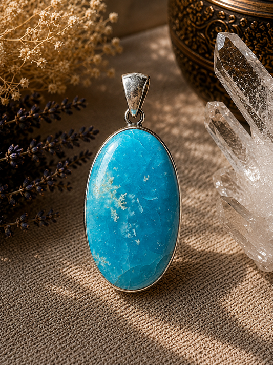 Sweet Hemimorphite in Sterling Silver Statement Piece