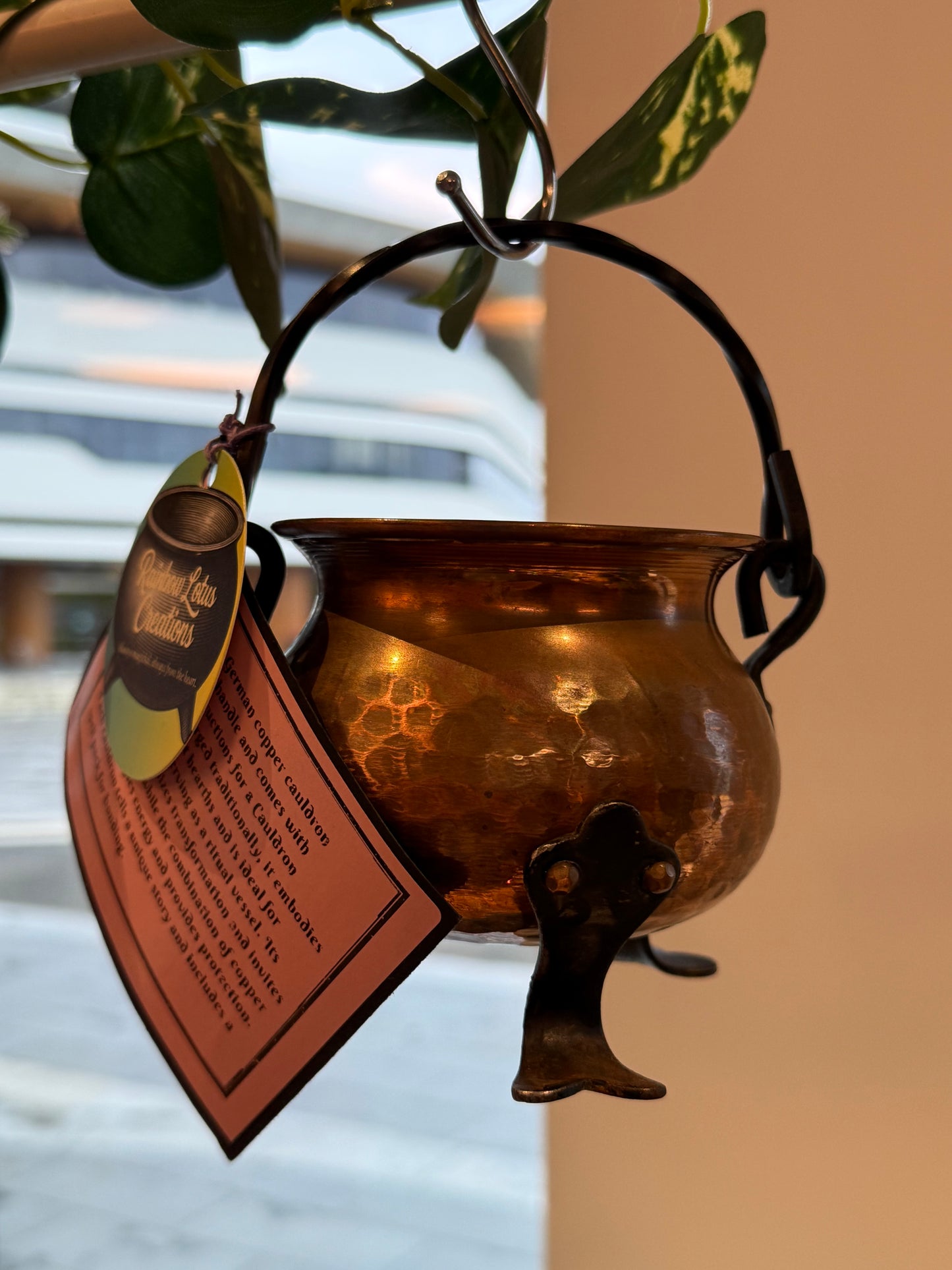The Hearth Fire Cauldron-vintage German Copper & Cast Iron