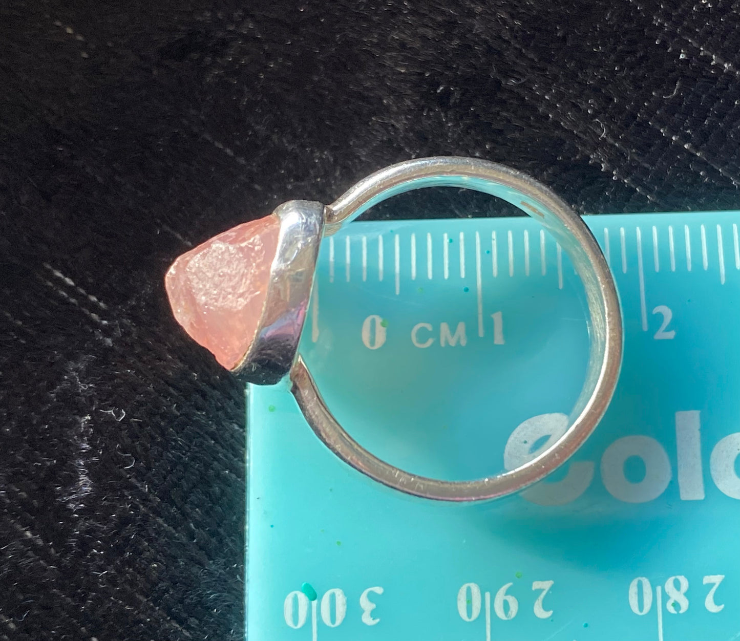 Stunning Vintage Pink Kunzite Ring in Sterling Silver Setting Size 6