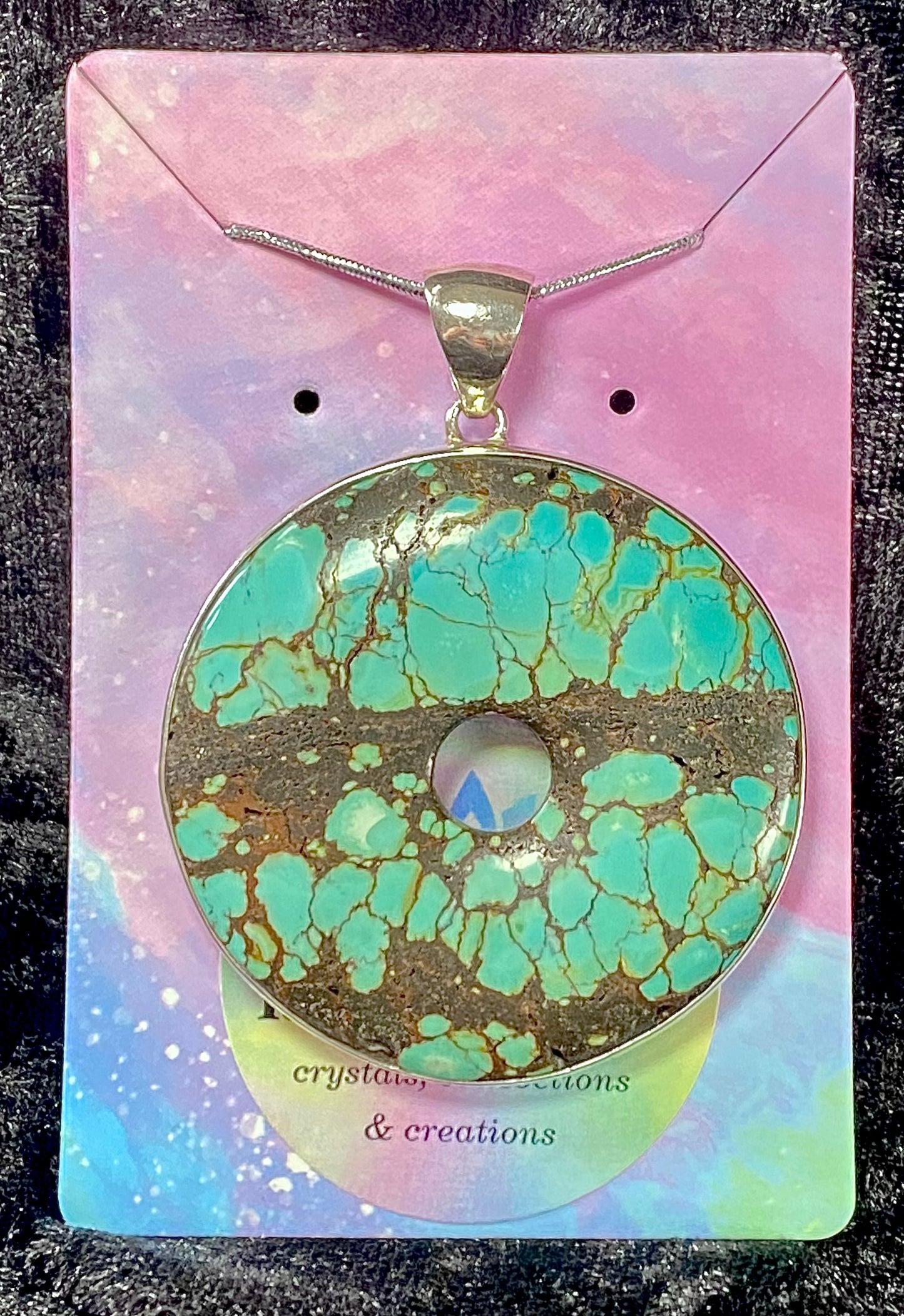 Gorgeous Turquoise Pendant with Sterling Silver setting