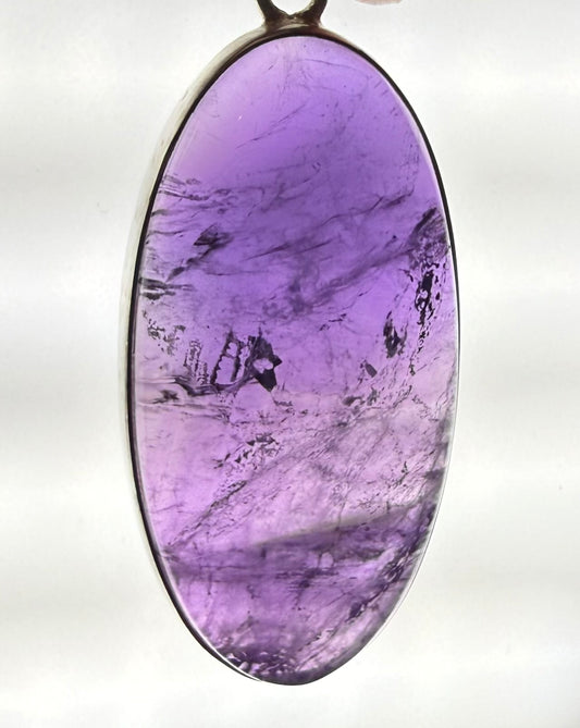 Stunning Violet Amethyst Pendant in Sterling Silver