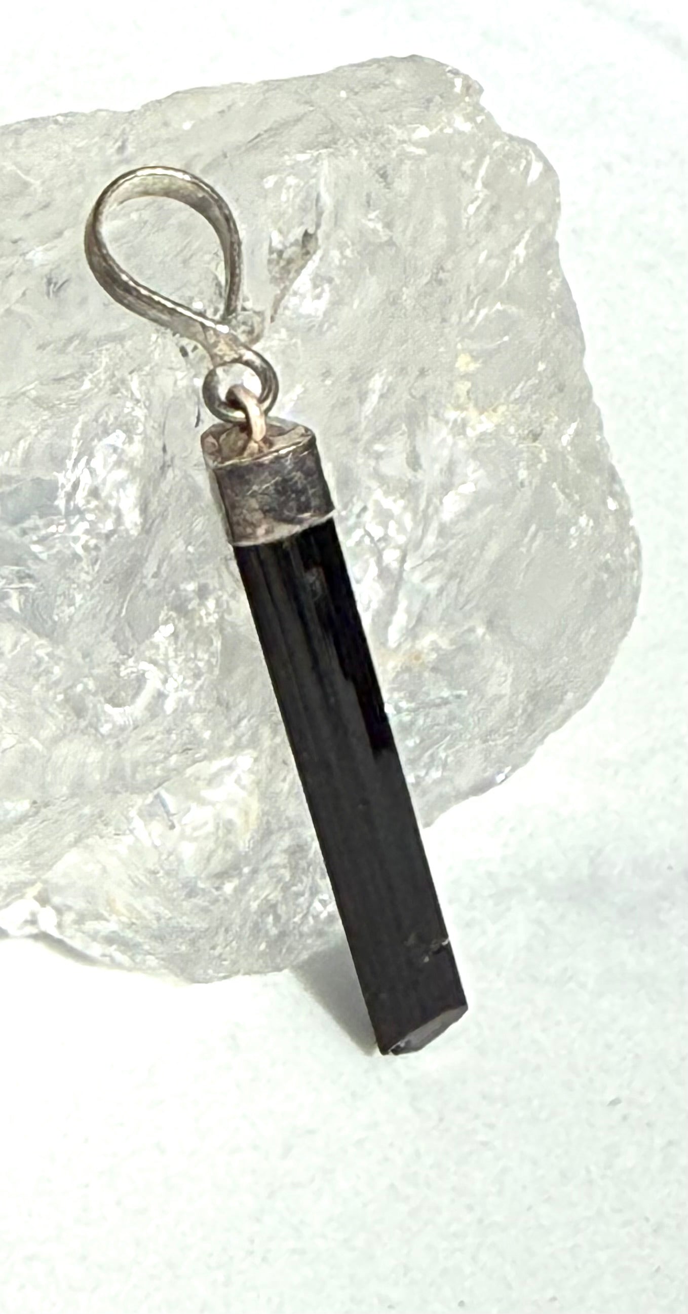 Protective Black Tourmaline Crystal Pendants