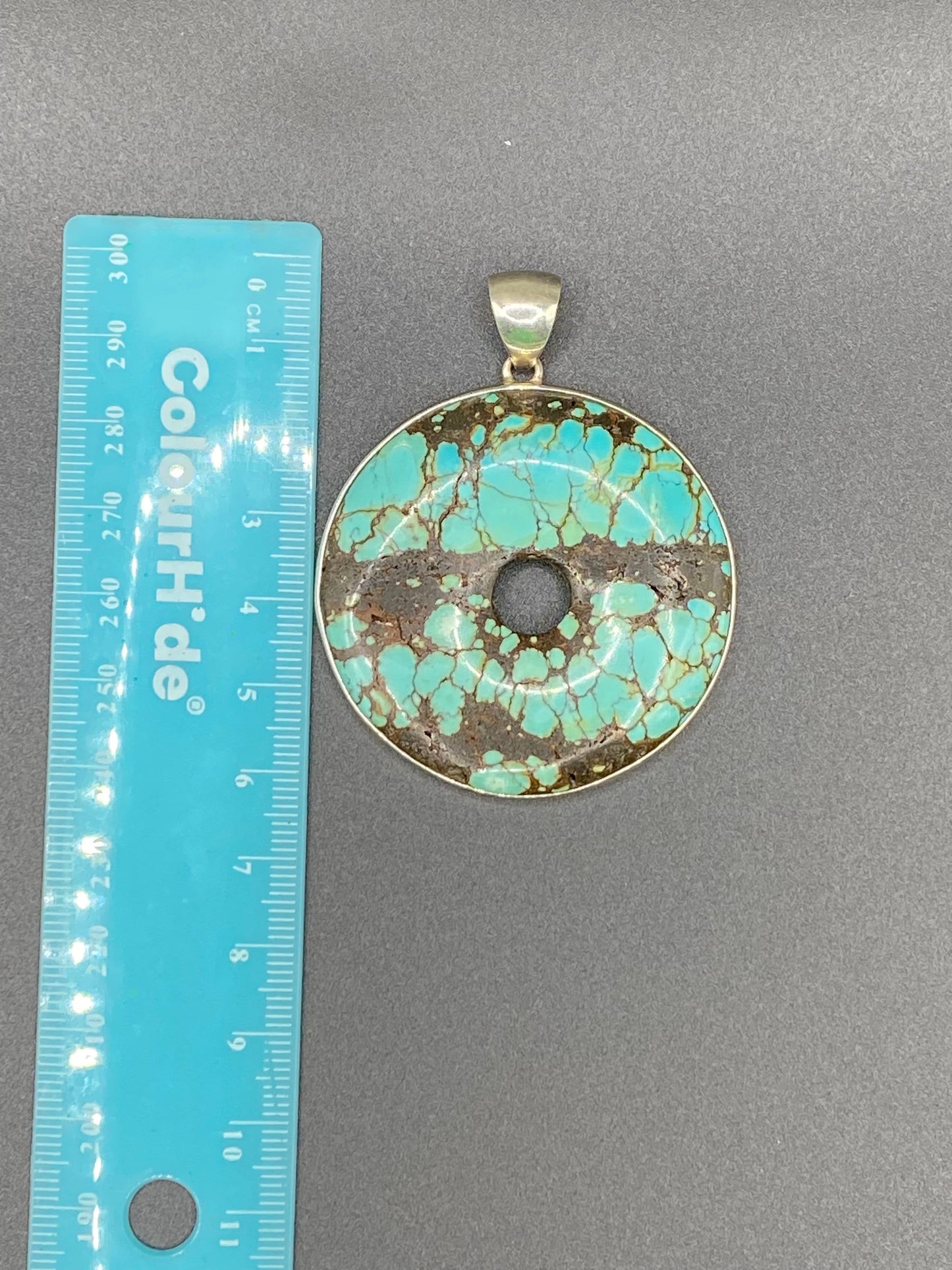 Gorgeous Turquoise Pendant with Sterling Silver setting