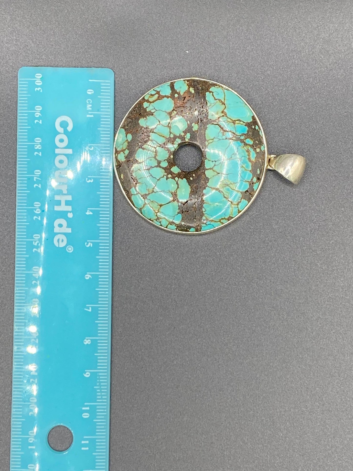 Gorgeous Turquoise Pendant with Sterling Silver setting