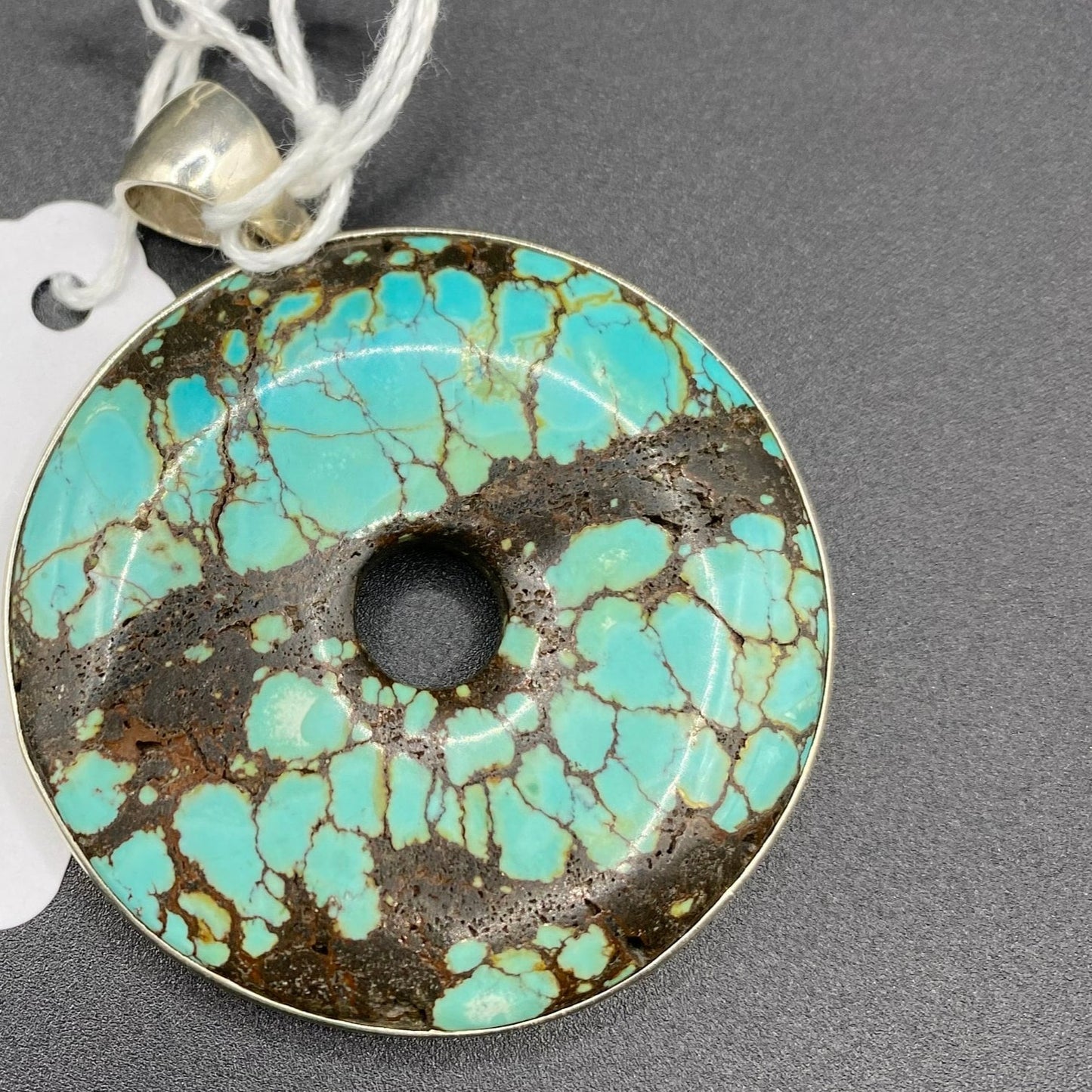 Gorgeous Turquoise Pendant with Sterling Silver setting